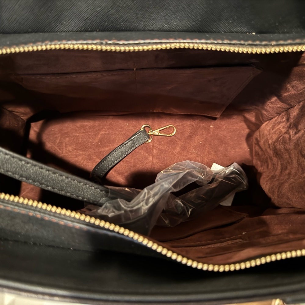 Black Statement Tote Bag NWT - image 2